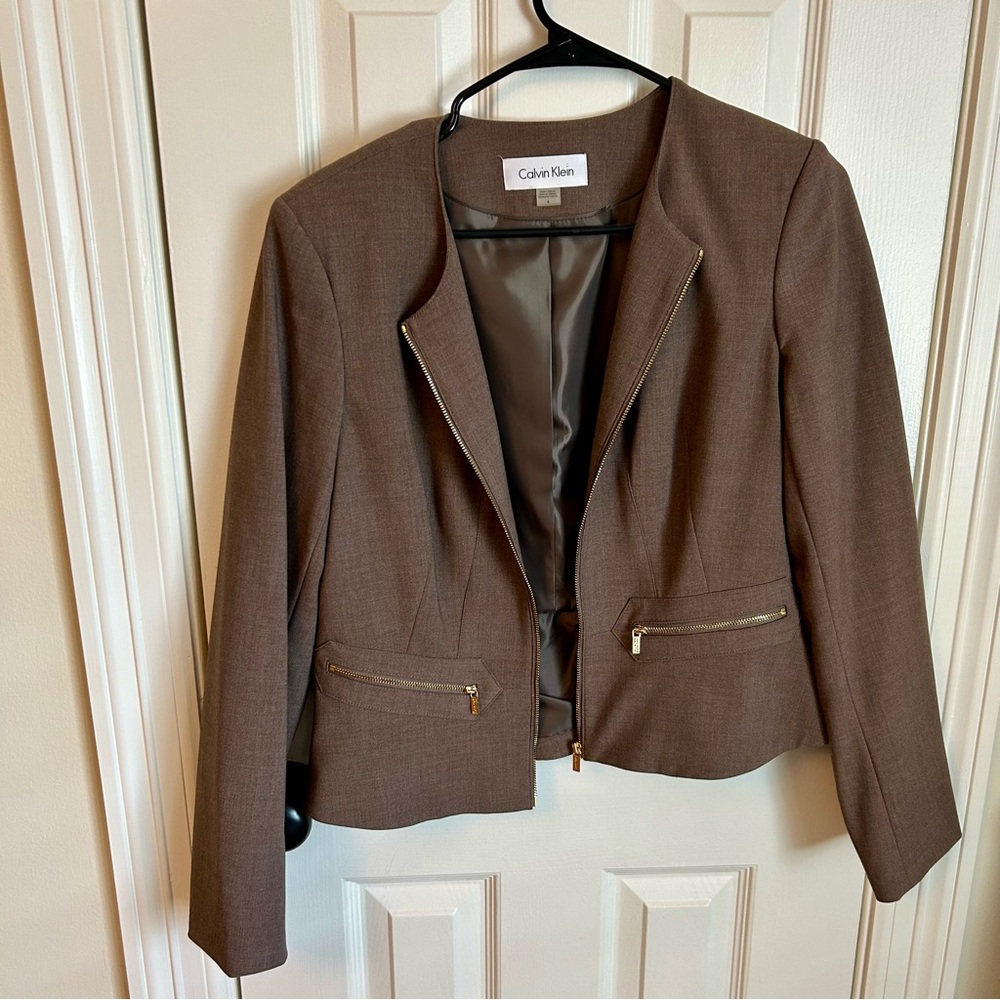 Calvin Klein Brown Women's Business Blazer - Picture 1 of 4